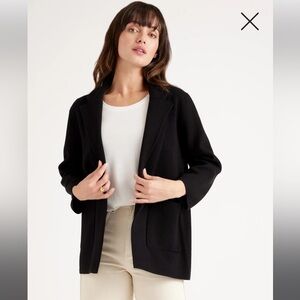 LIKE NEW Quince 100% Cotton Knit Blazer Small